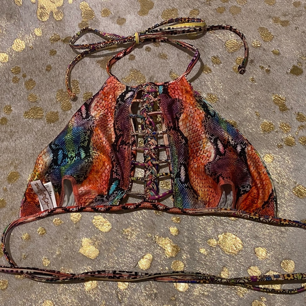 Luli Fama My Way Strings To Braid Halter Top - image 4